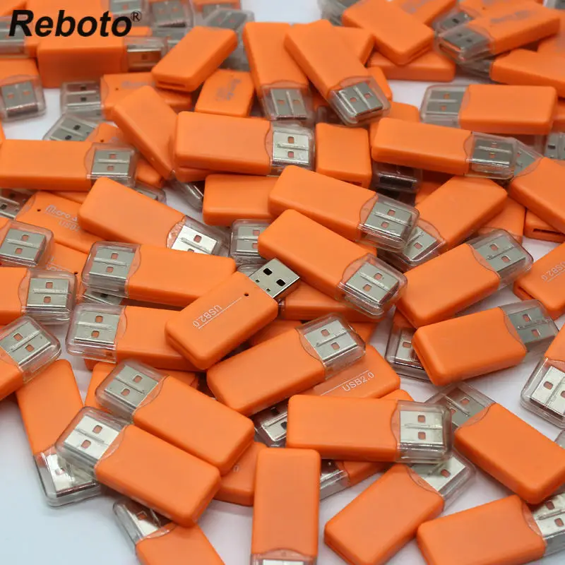 5 шт./лот оранжевый устройство чтения карт памяти USB 2.0 Flash TF Micro SD Card адаптер для
