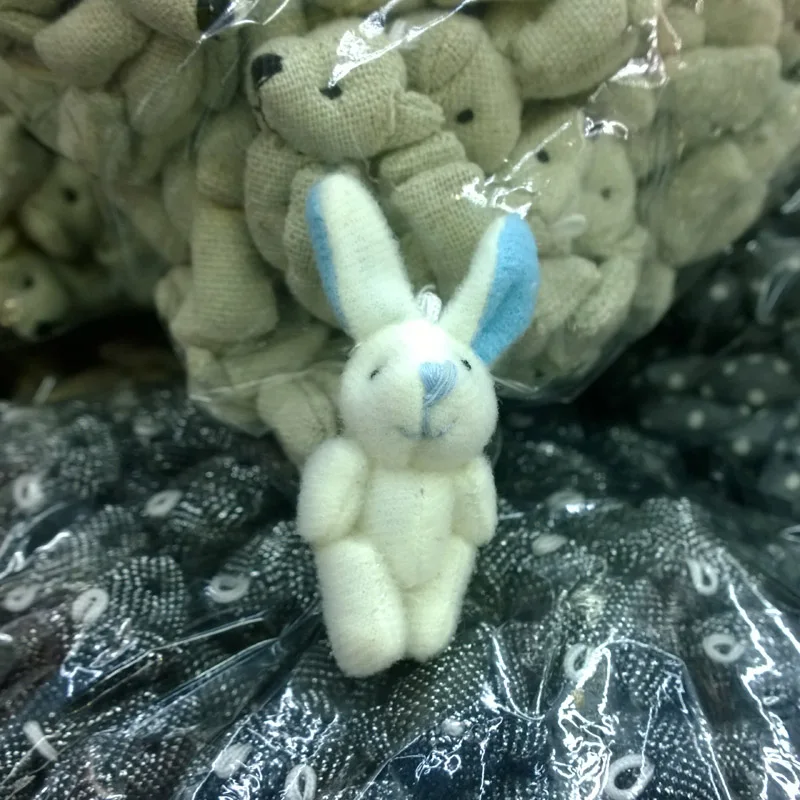 5 шт./лот 4 см Плюшевая Кукла Кролик синий длинный Ушастый мультяшный букет