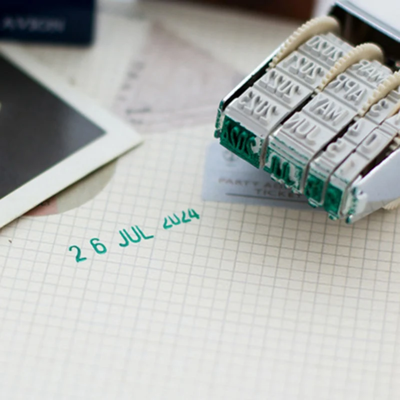 Горячая деревянный штамп даты для DIY Скрапбукинг японская бумага, посвященная ремеслу Декор прокатки колеса винтажные поставки