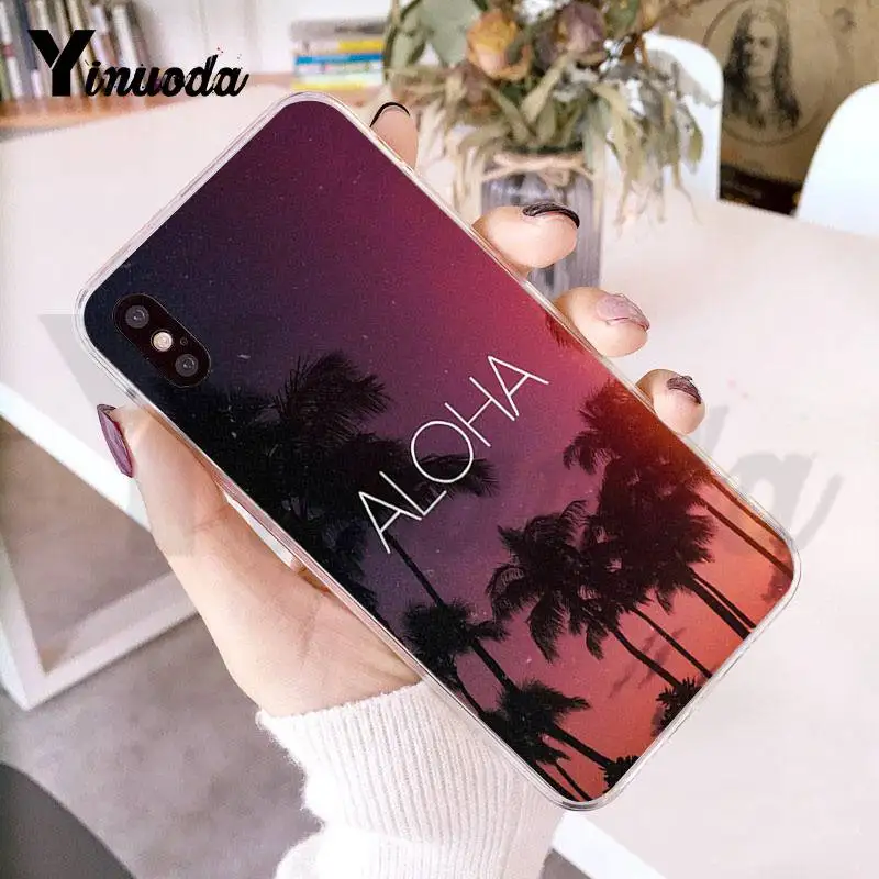 8 Yinuoda для iphone 7 6 X Чехол Летний пляж Гавайи Алоха море океан Coque чехол для телефона для iphone 8 7 6 6S Plus X 5 5S XS XR - Цвет: 8