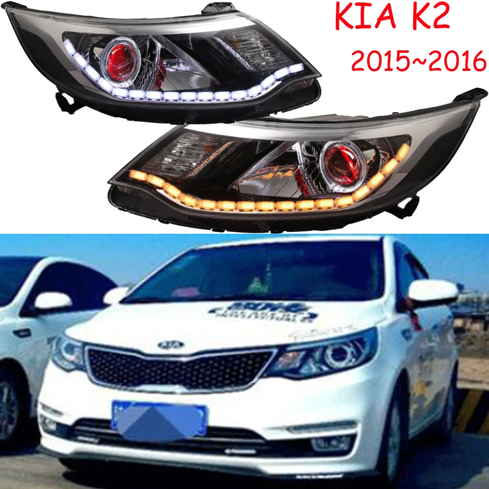 1 компл. БАМПЕР фара для KIA K2 головной светильник~ 2016y автомобильные аксессуары, передний светильник для kia k2 rio фары противотуманные