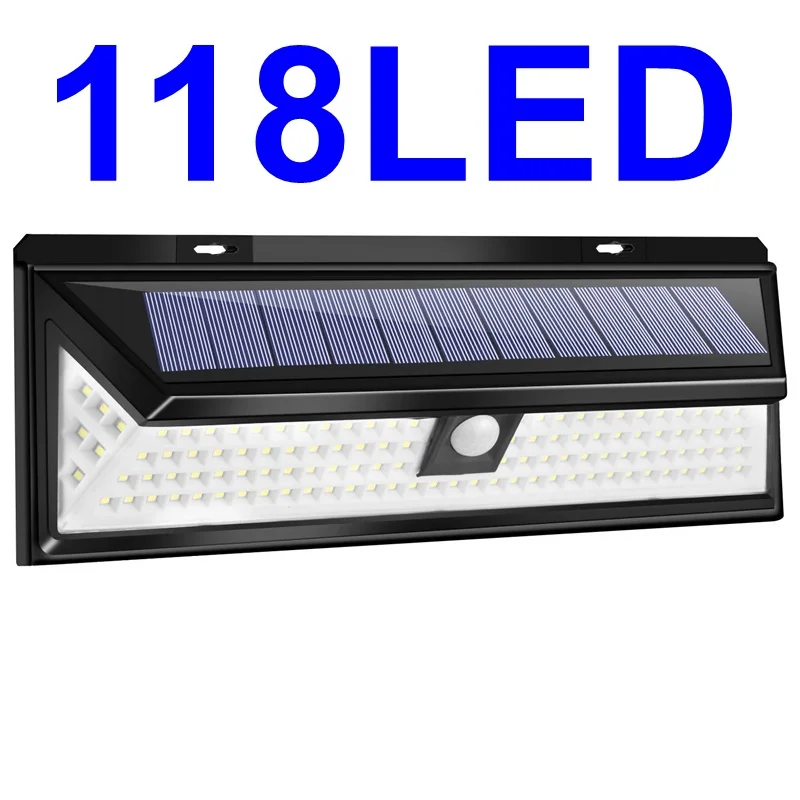 solar lamp Солнечный светильник 118 светодиодный PIR датчик движения лампа на открытом воздухе IP65 водонепроницаемый садовый светильник s Lampe Solaire Exterieur аварийный светильник - Испускаемый цвет: solar lamp