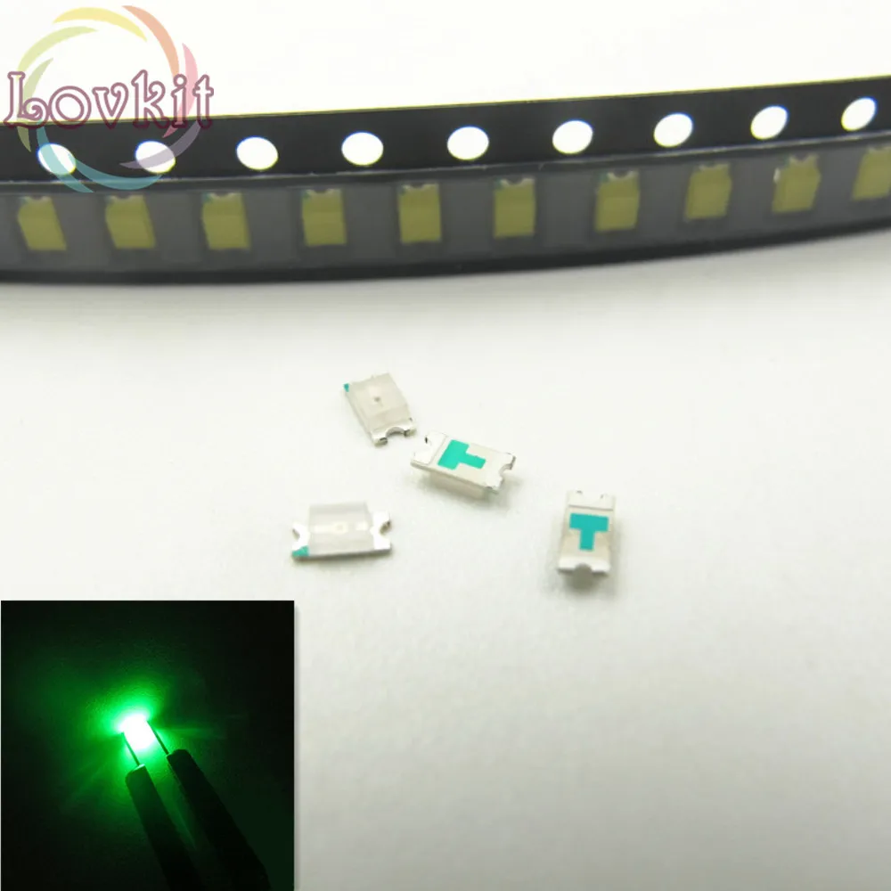 1000 шт/Паг 0603 SMD/SMT чип зеленый светодиод 520 530nm ультра яркий светоизлучающий диод