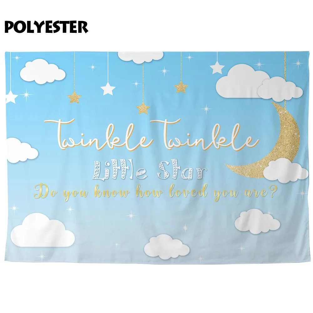 Allenjoy Birthday photography backdrop twinkle little star background photo photocall photophone boy party decoration | Электроника