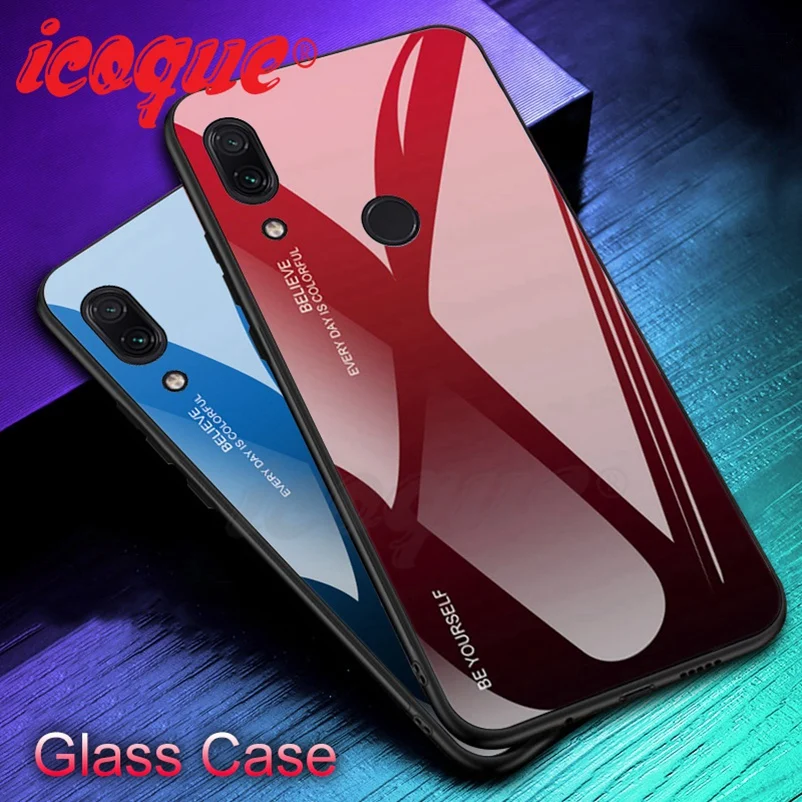 Роскошные Стекло чехол для спортивной камеры Xiao mi Red Note 8 Pro 7 6 8a K20 5 7A 6A крышка