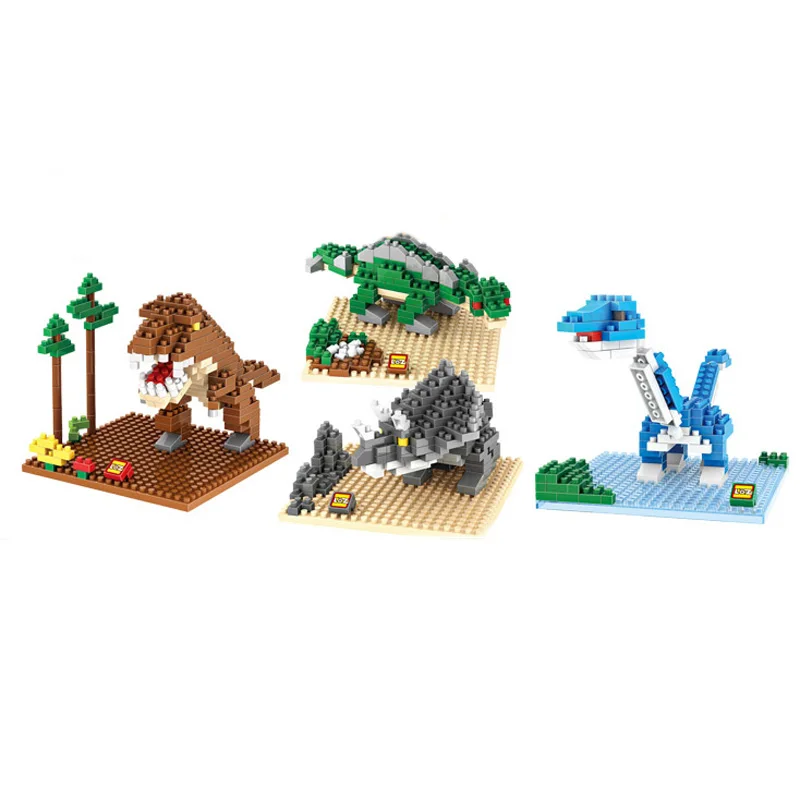 LOZ алмазные блоки динозавр строительные 3D Действие Детские игрушки персонажи