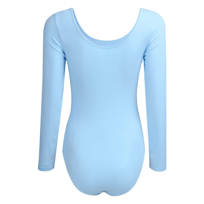 Женское балетное платье с длинным рукавом со встроенной полкой бюстгальтер