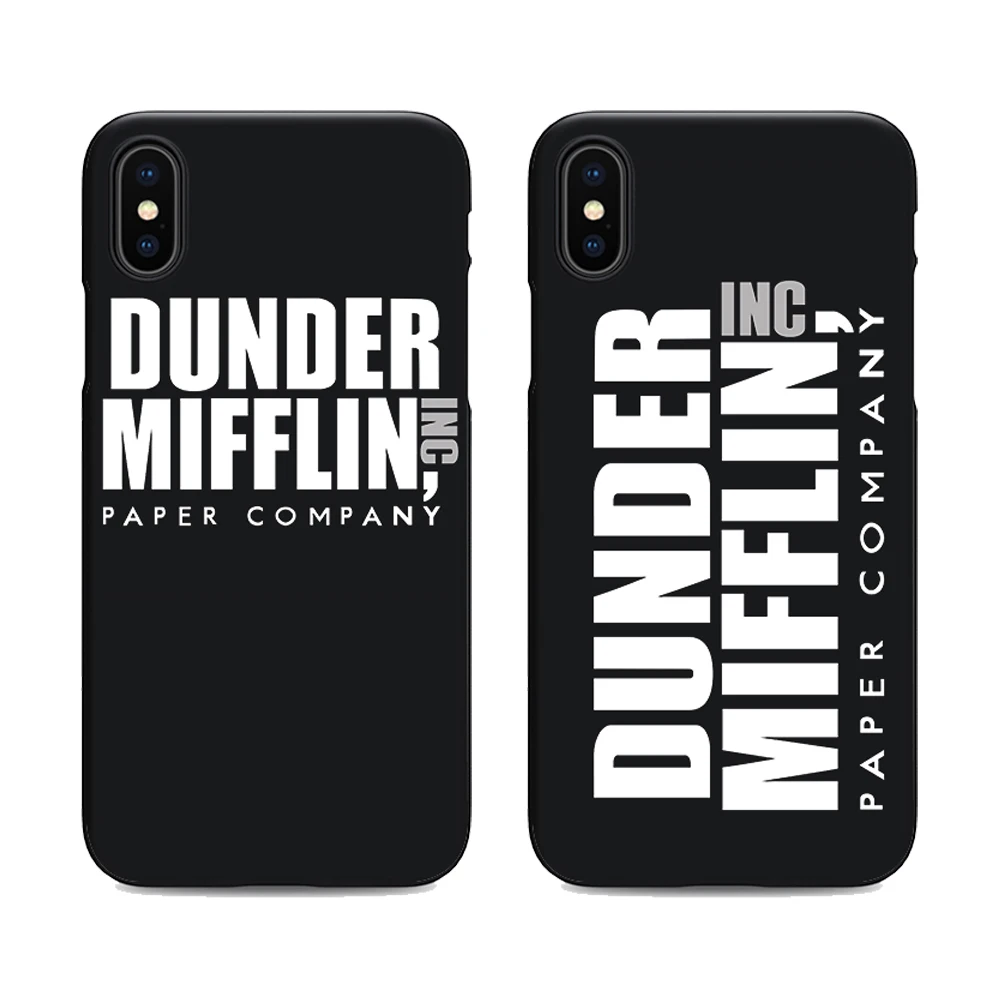 Duder mifflin мягкий силиконовый черный чехол для телефона iPhone XR XS Max 6 7 8 plus 5 5S 6s se Apple X