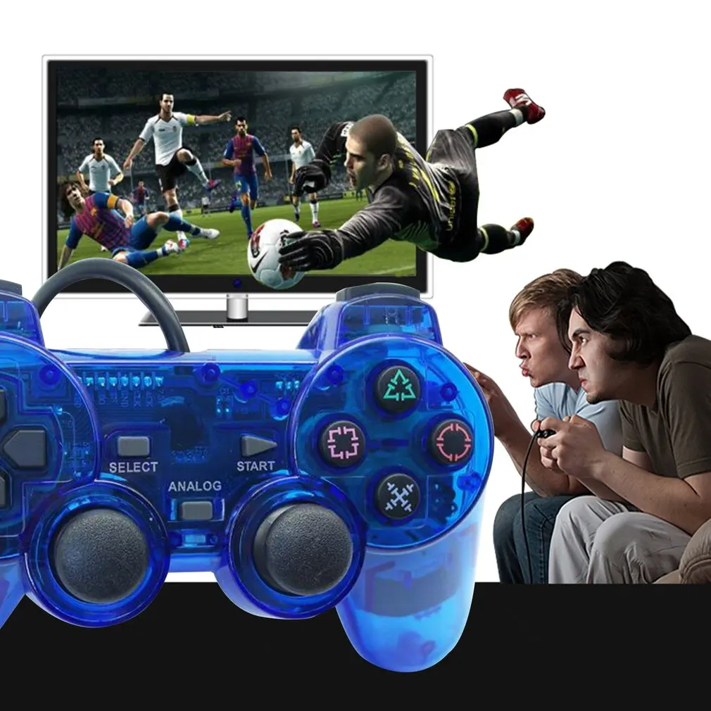 Проводной геймпад для sony PS2 контроллер Джойстик для plasystation 2 Двойной вибрационный Шок Джойстик проводной контроллер