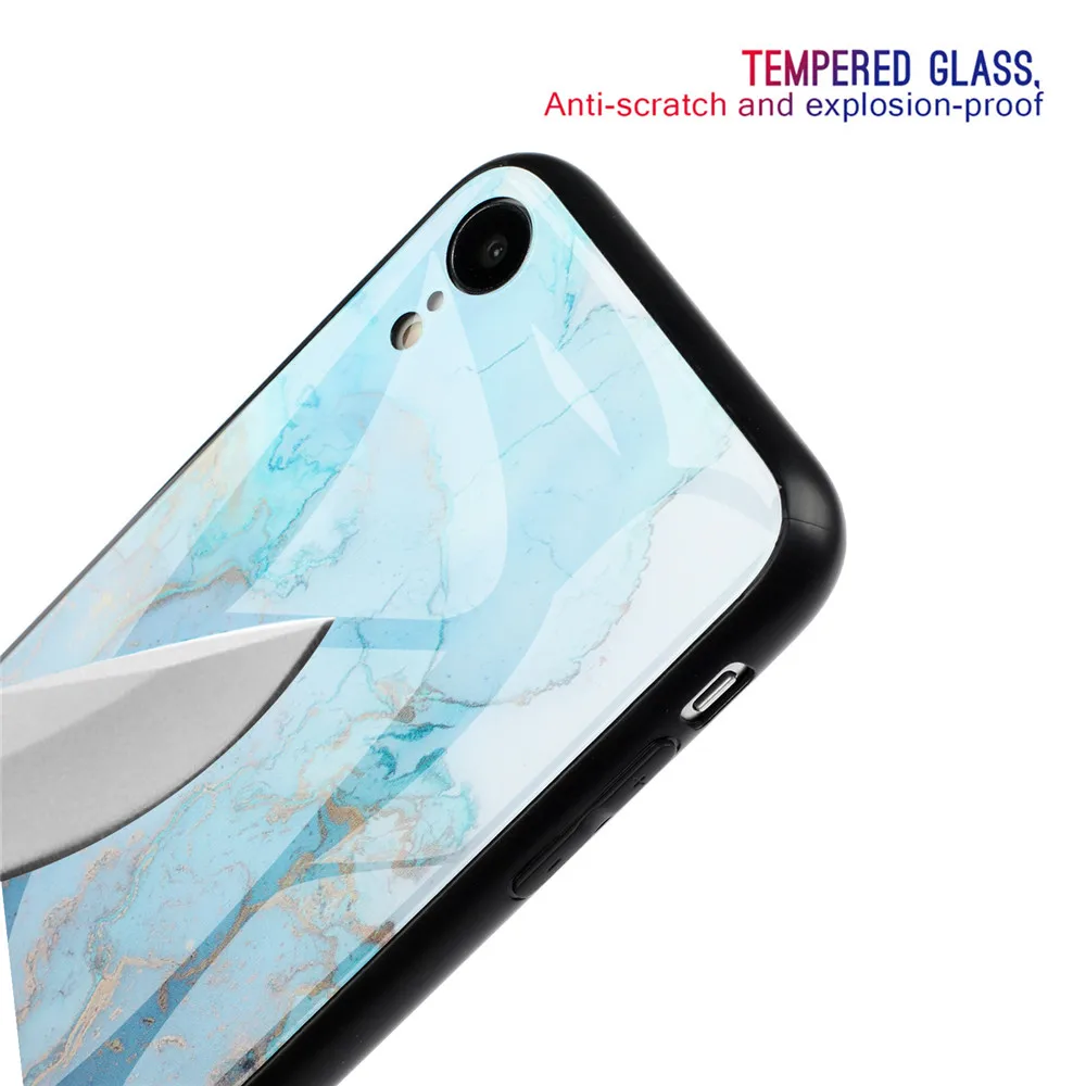 KISSCASE Luxury Glass Marble Case For iPhone 8 7 6S 6 Plus XS Max XR X 10 11 Pro Silicone Capinhas Coque Fundas |