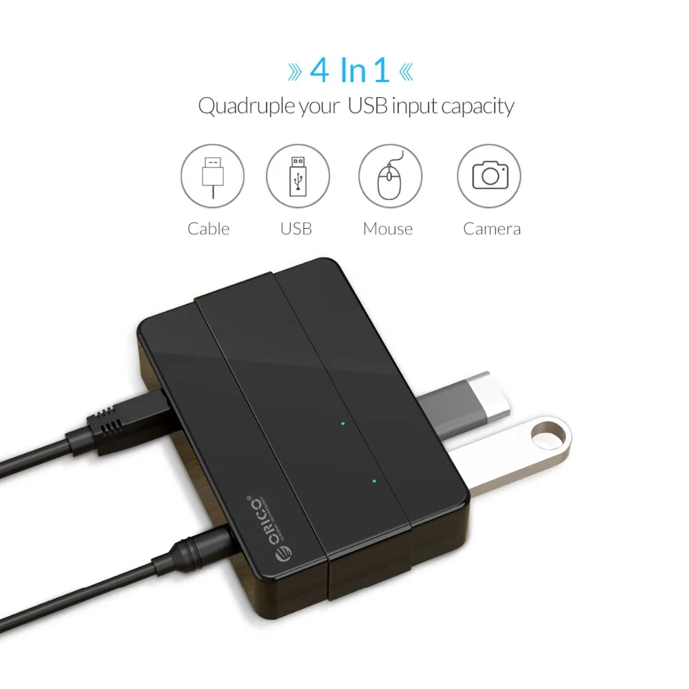 ORICO H4928-U3 4 порта USB3.0 концентратор для Windows XP/Vista/7/8/10/Linux/Mac OS