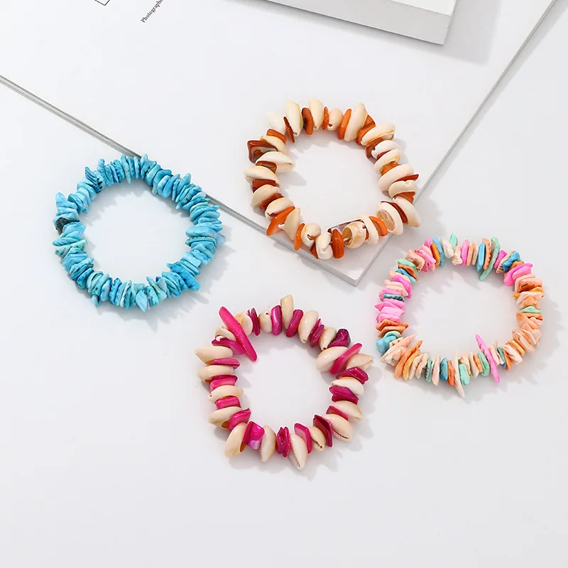 Новинка акриловый браслет в виде ракушки для женщин девочек детей Boho летние