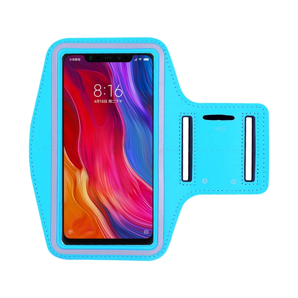 Кроссовки держатель телефона чехол для Xiaomi Redmi Note 7 5 5A 6A 6 Pro AI премьер S2 Mi Max Mix 2 S 2 3 9 8 SE A2 Lite повязку Дело - Цвет: Небесно-голубой