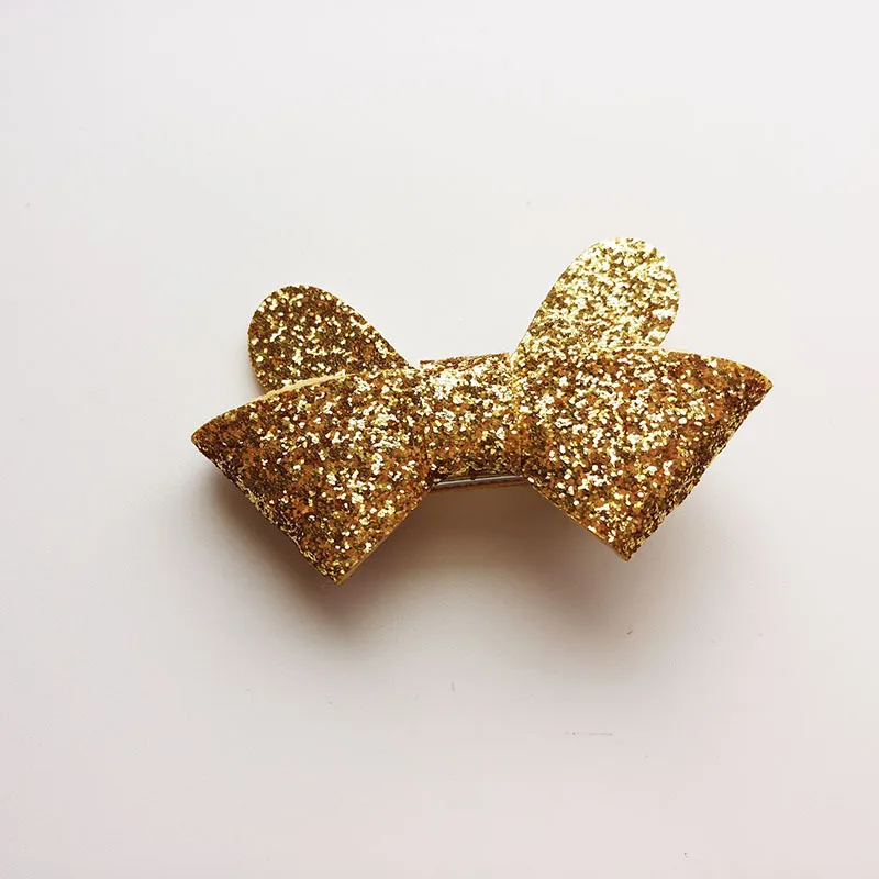 

20 pcs/lot, Glitter Bow Hair Clips, Girls Sparkly Hair Bow Clippies