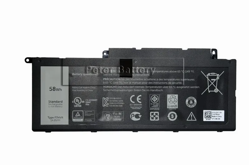 JIGU 2CP9F 451 BBEN BBEO BBJY BBLJ 89JW7 9HRXJ F7HVR T2T3J Оригинальная батарея для ноутбука Dell 15BR 1448