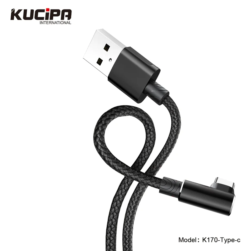 1,2 м USB 3,1 Тип C 90 градусов быстро Зарядное устройство Плетеный данные линии кабель игры для samsung huawei LG в розничной упаковке