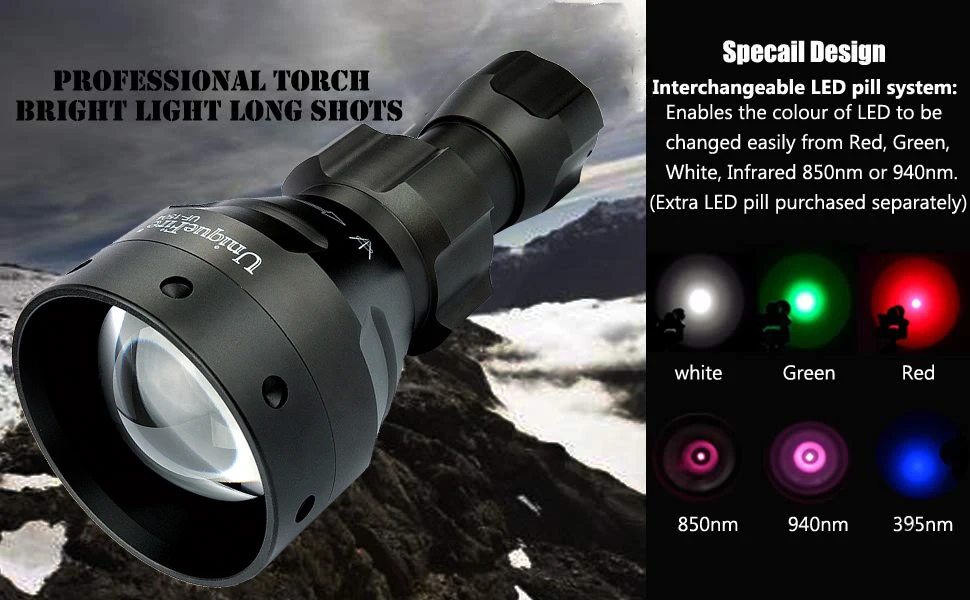 UniqueFire IR 940nm Drop In Pill светодиодный фонарь с регулируемым фокусом для UF-1504, охотничьего фонарика