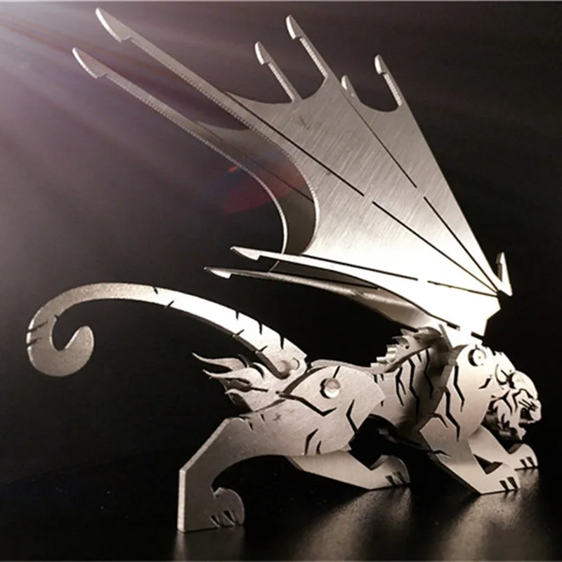 Современная Абстрактная Металлическая Статуя тигра украшения дома аксессуары