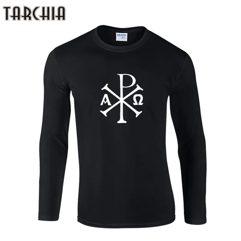 

TARCHIA Mens Printed Cotton T Shirt Long Sleeve Slim T-Shirt Men Casual Tops Tees Swag T-Shirts Camisas Masculinas