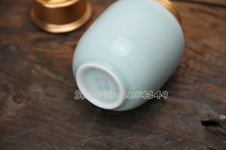 1 шт. WIZAMONY Китайский Longquan Celadon Yixing Zisha Ceramics Art 267 г экологически чистый чай Caddy чайная