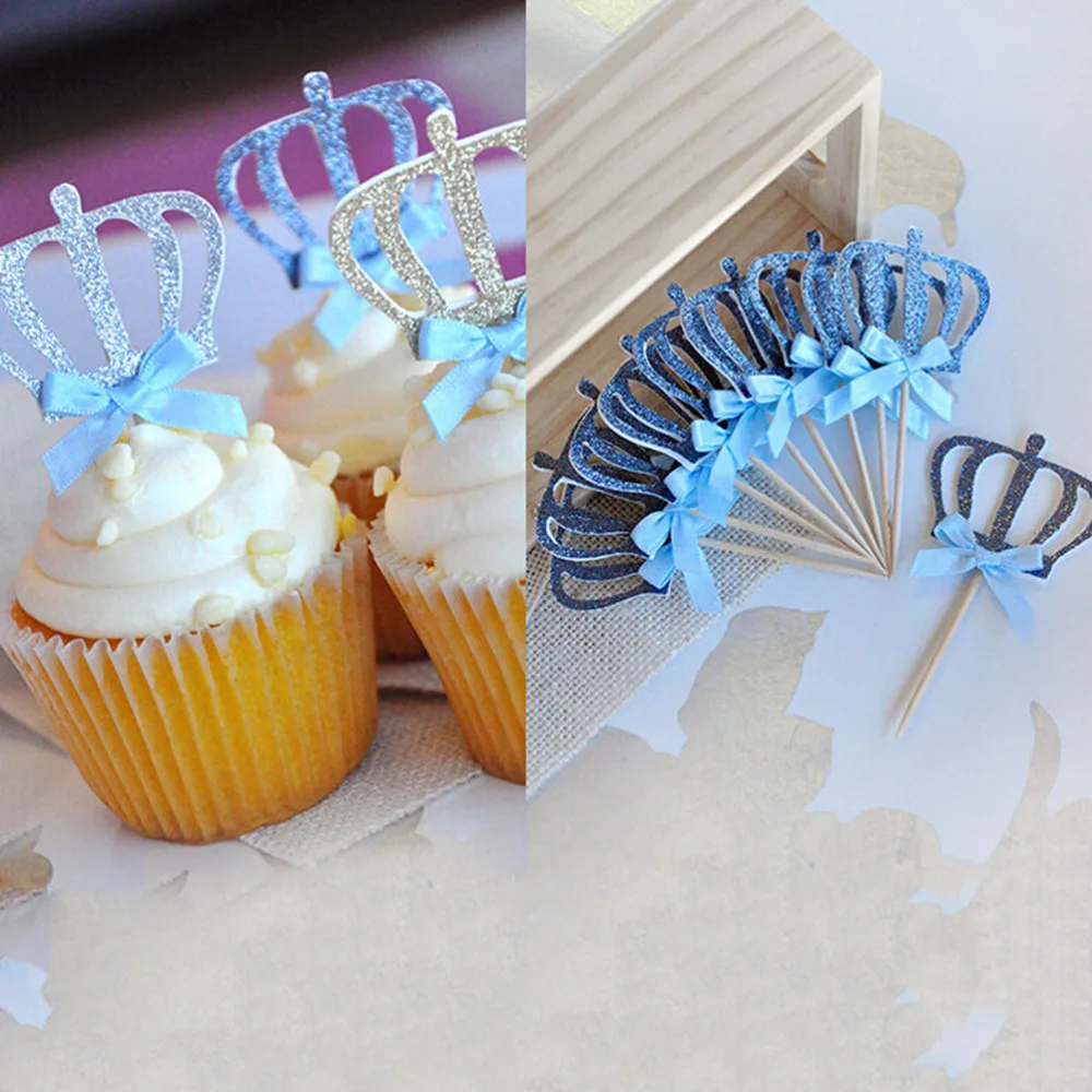 Милые Бабочкой Crown Кекс Топпер Десерт Стенд Свадебные Украшения День Рождения