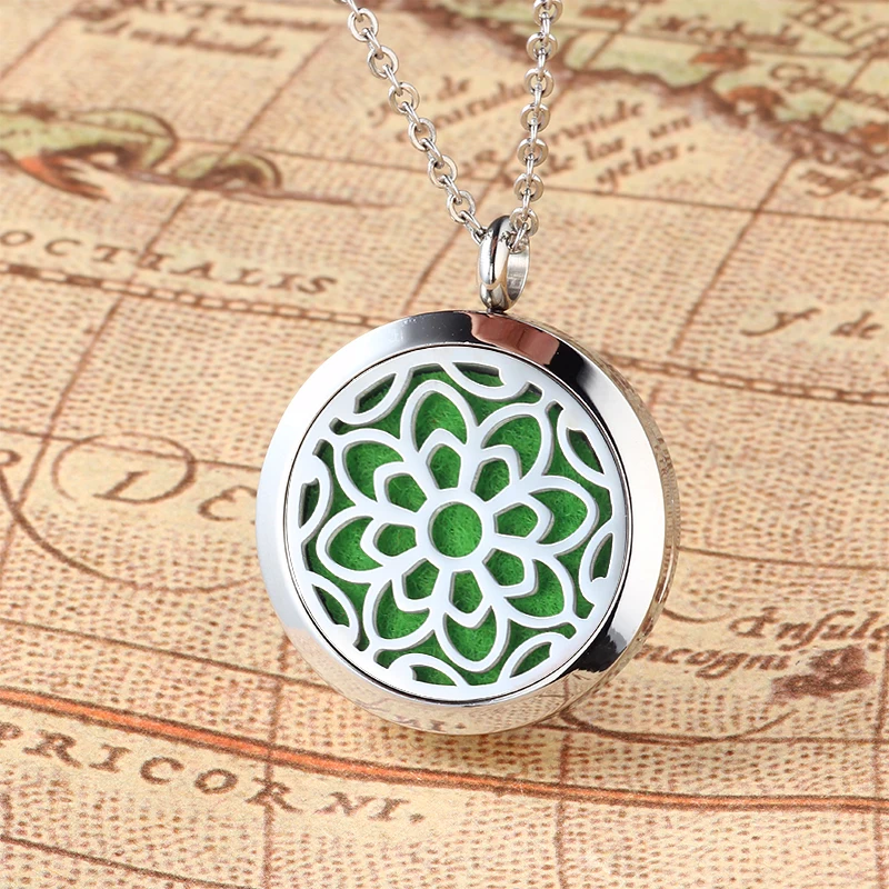 Ожерелье uвера из нержавеющей стали с диффузором эфирных масел для ароматерапии