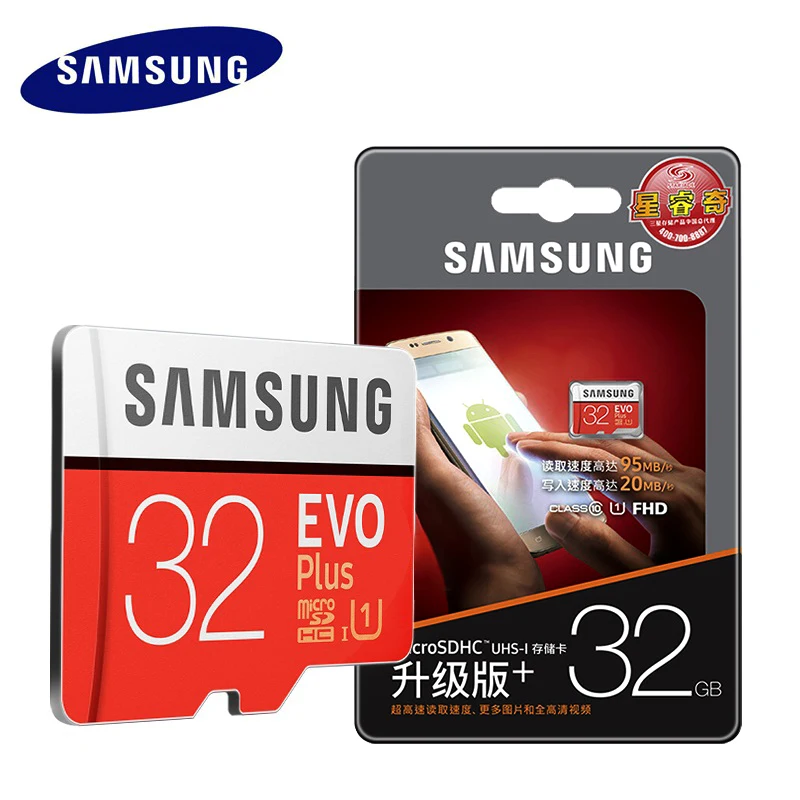 SAMSUNG новая карта памяти Micro SD EVO + 128 Гб 64 ГБ 32 95 МБ/с./с 100 C10 SDHC SDXC U1 U3 TF 100%