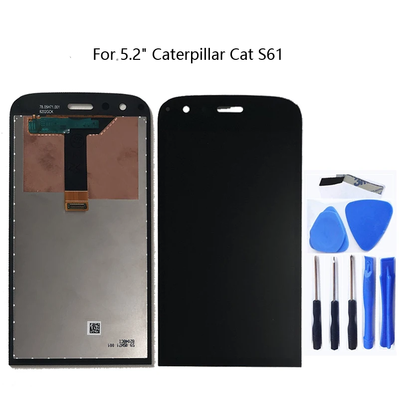 5.2” Original For Caterpillar Cat S61 LCD Display Touch Screen Digitizer Assembly Repair kit For CAT S61 LCD Screen Phone Parts