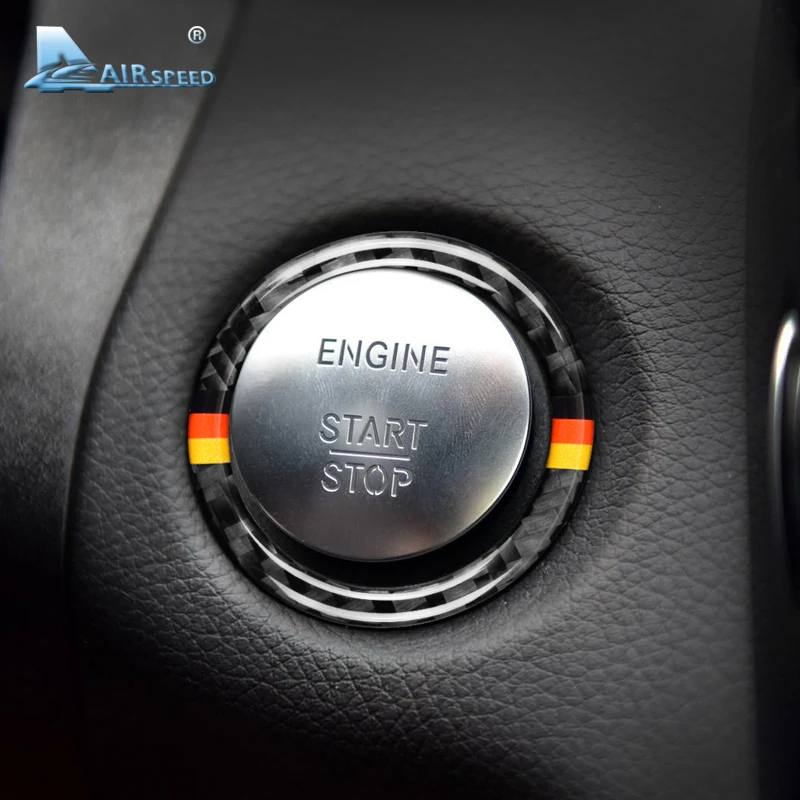 Airspeed для Mercedes Benz C Class W205 E W213 GLC Углеволокно Внутренняя Крышка зажигания двигателя