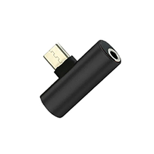 Черный 2 в 1 Тип C до 3,5 мм разъем для зарядки наушников конвертер usb type-C аудио кабель адаптер для Xiaomi 6 huawei P10 mate 20 type C - Цвет: Черный