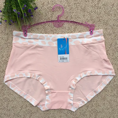 Трусы большого размера, 2XL, бамбуковые трусики, большое нижнее белье, трусы для девушек, женское нижнее белье, трусики 9 цветов - Цвет: Бежевый