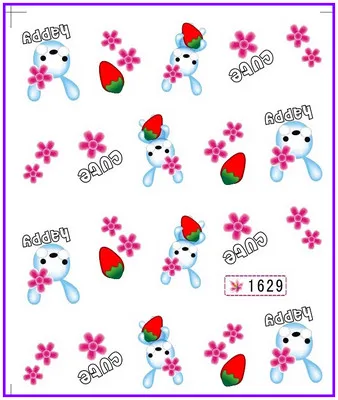 Наклейки для ногтей красивые пасхальные яйца кролик заяц маленькая Желтая утка