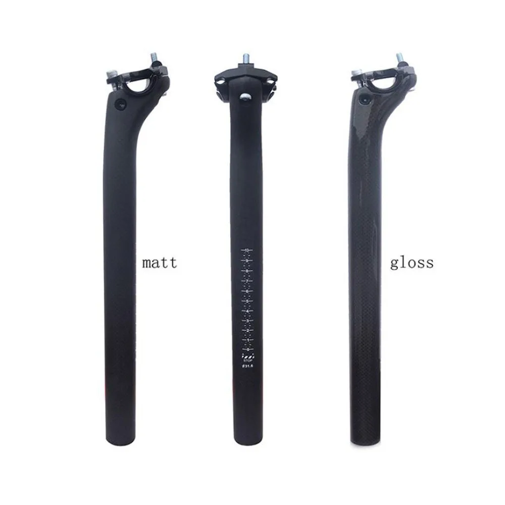 Глянцевый или матовый карбоновый подседельный штырь 3K детали 350/400 дюйма штырь|matte