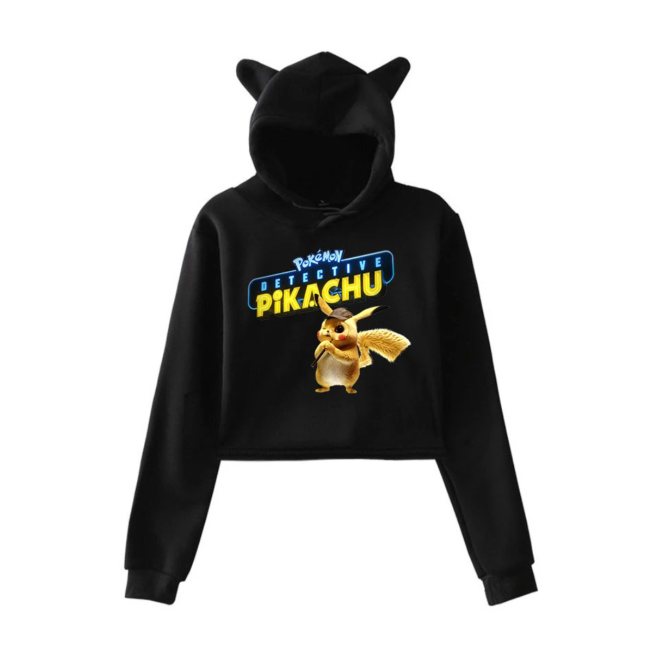 Кепка с кошачьими ушками сексуальные толстовки капюшоном модный тренд короткий