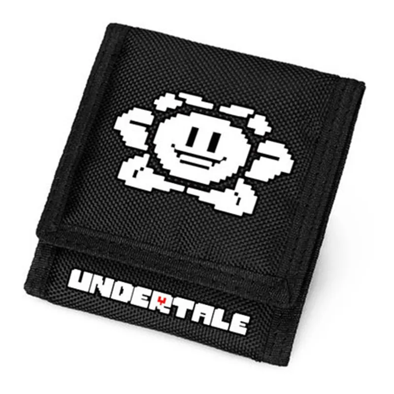 Американская игра Undertale Flowey Mettaton печать Мужской короткий кошелек холст нейлон Carteira Masculina держатель для карт Портмоне