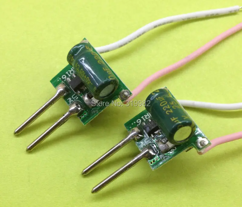 100 шт. MR16 2pin 12 В светодиодный драйвер 1 3X1W трансформатор низкого напряжения 2 фута