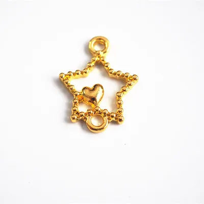 5 шт./лот металлическая оправа с Луной и звездой подвеска очаровательным безелем