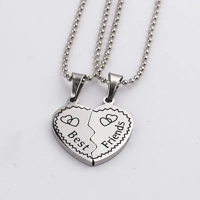 New Arrival Broken Love Heart Style Pendant Necklace Men Women Best Friends Double Letters Gift | Украшения и аксессуары