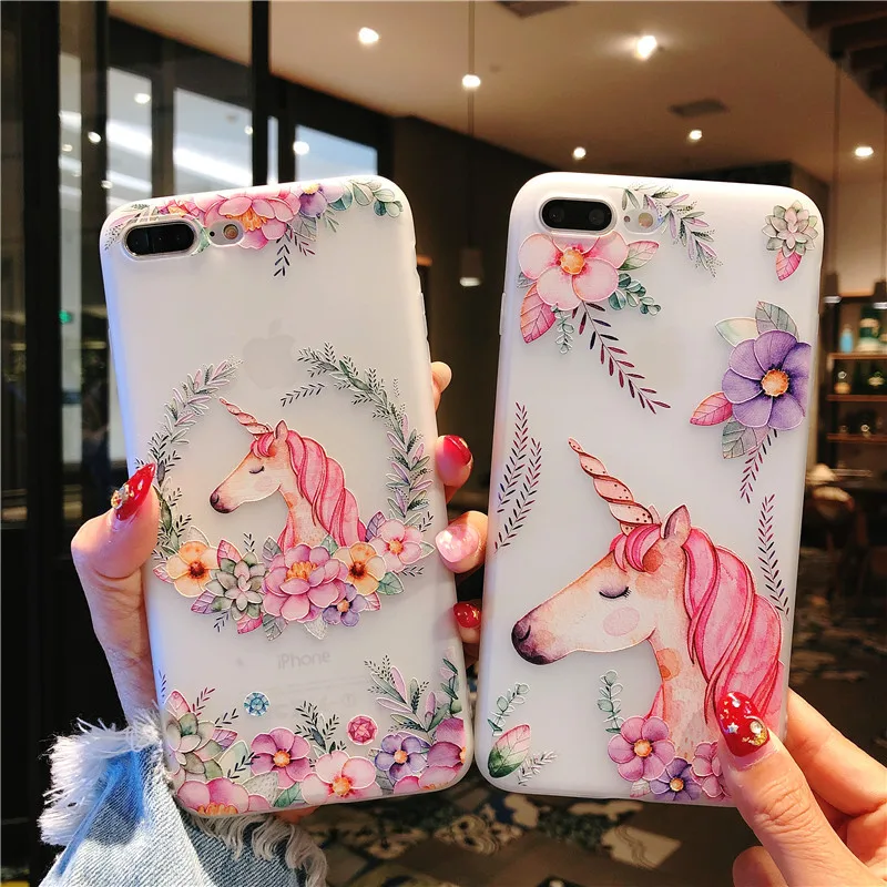 Eqvvol милые 3D выбивает Мультфильм рисунком чехол для iphone X 8 7 6 S Plus Чехлы мягкие
