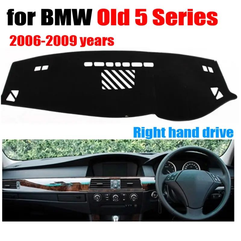 

Чехлы для приборной панели автомобиля, коврик для BMW Old 5 серии 2006-2009 лет, коврик для правого руля, приборной панели, чехол для приборной панел...