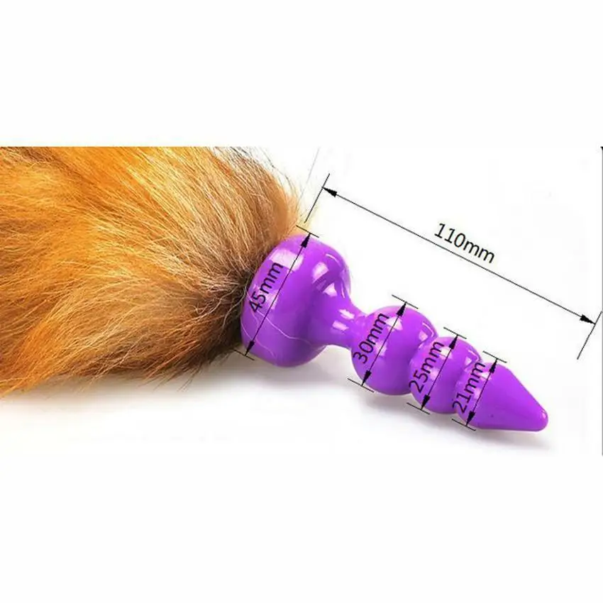 Силиконовая Анальная пробка фиолетовый лисий хвост секс-игрушки для женщин игры