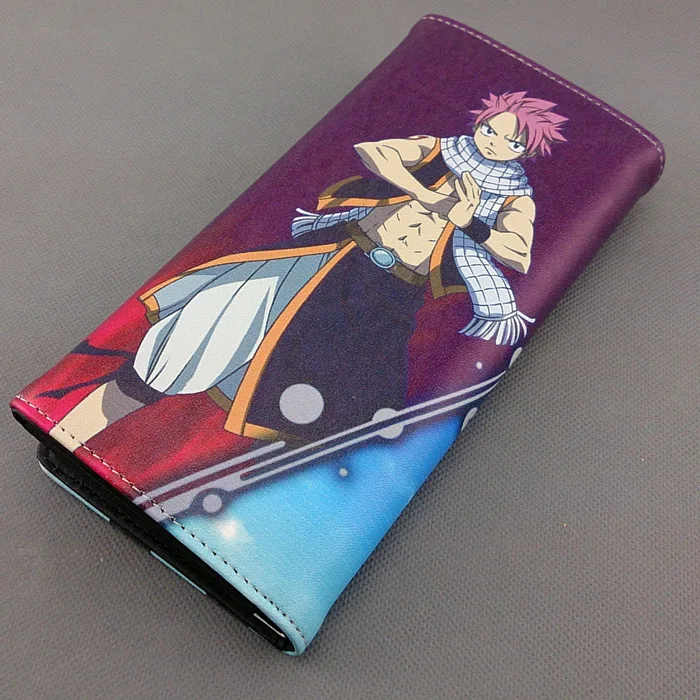 Длинный стильный бумажник из искусственной кожи с красочным принтом аниме Феи