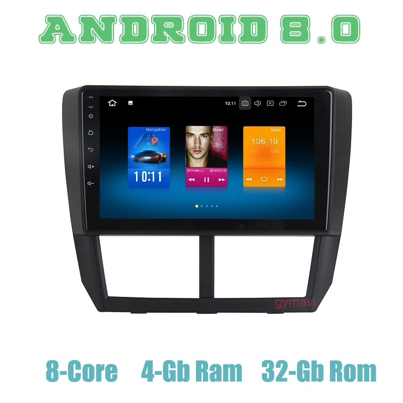 Android 9 0 Автомобильный GPS радио плеер для Subaru forester Impreza XV 2008 2012 с восьмиядерным px5 4 +