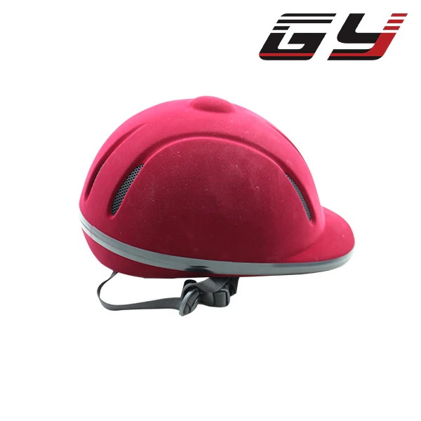 Винно красный Флокированный классический шлем для верховой езды|equestrian helmet|horse