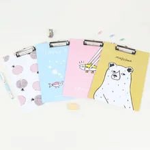 Милый Кот медведь A4 планшет для бумаг Kawaii папка клип борд