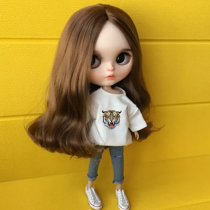 2 шт./компл. аксессуары для кукол ручной работы одежда Pullip белая футболка + джинсы