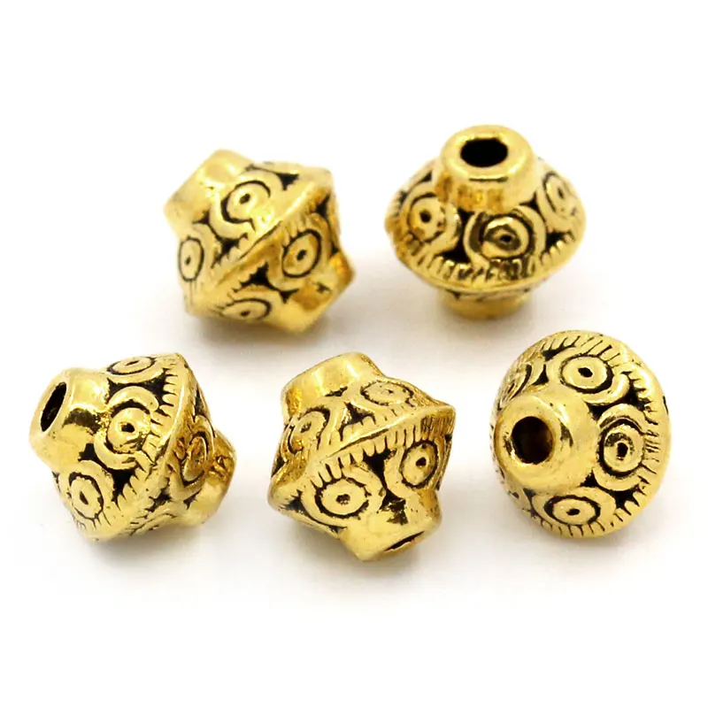 DoreenBeads бисер из металлического сплава золотистого цвета с цветным покрытием