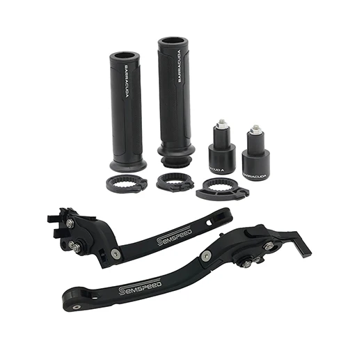 Lever Grip Set Black Мотоцикл Складные тормозные рычаги сцепления ручки 2013- для Honda CBR500R 500R CBR 500 R CB500F CB500X CB500 F 500X 500F - Цвет: Lever Grip Set Black
