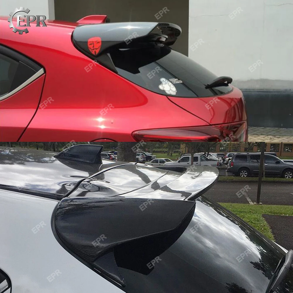 Для Mazda 3 Axela BM(-) DB style задний спойлер из углеродного волокна(5Dr) тюнинг часть накладка для Mazda 3 углеродное крыло спойлер на крыше