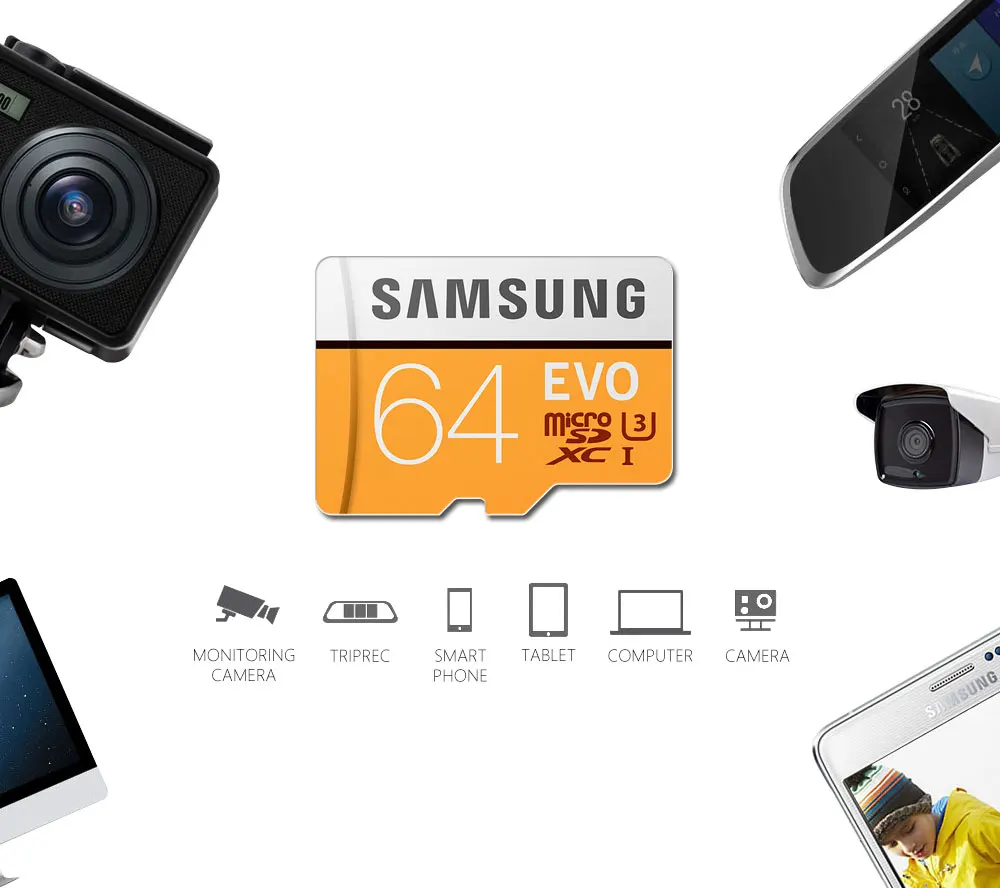 SAMSUNG Microsd EVO Micro Sd карта 32 Гб 64 Гб Sd карта 128 Гб класс 10 SDHC SDXC 16 Гб карта памяти 95 м/с Подарочный адаптер